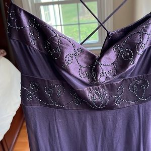 Prom Dress Laundry by Shelli Segal Aubergine Silk Dress size 4